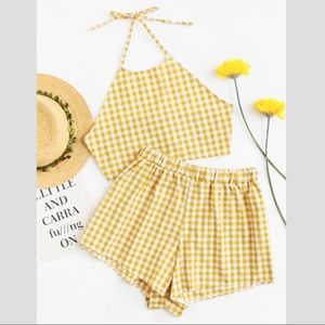 2 piece gingham set